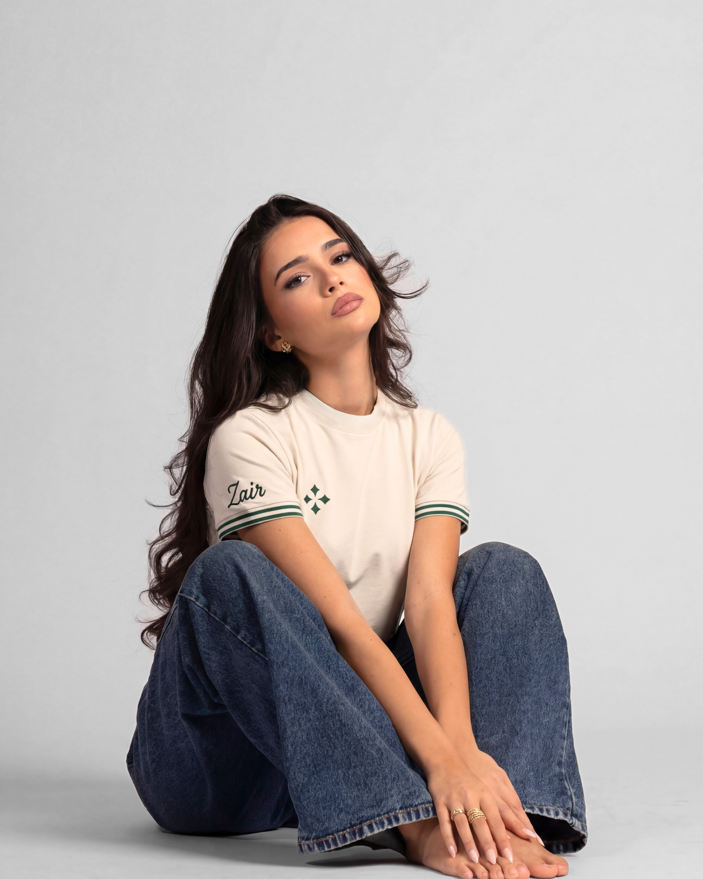 Zair Monogram Stitched T-Shirt