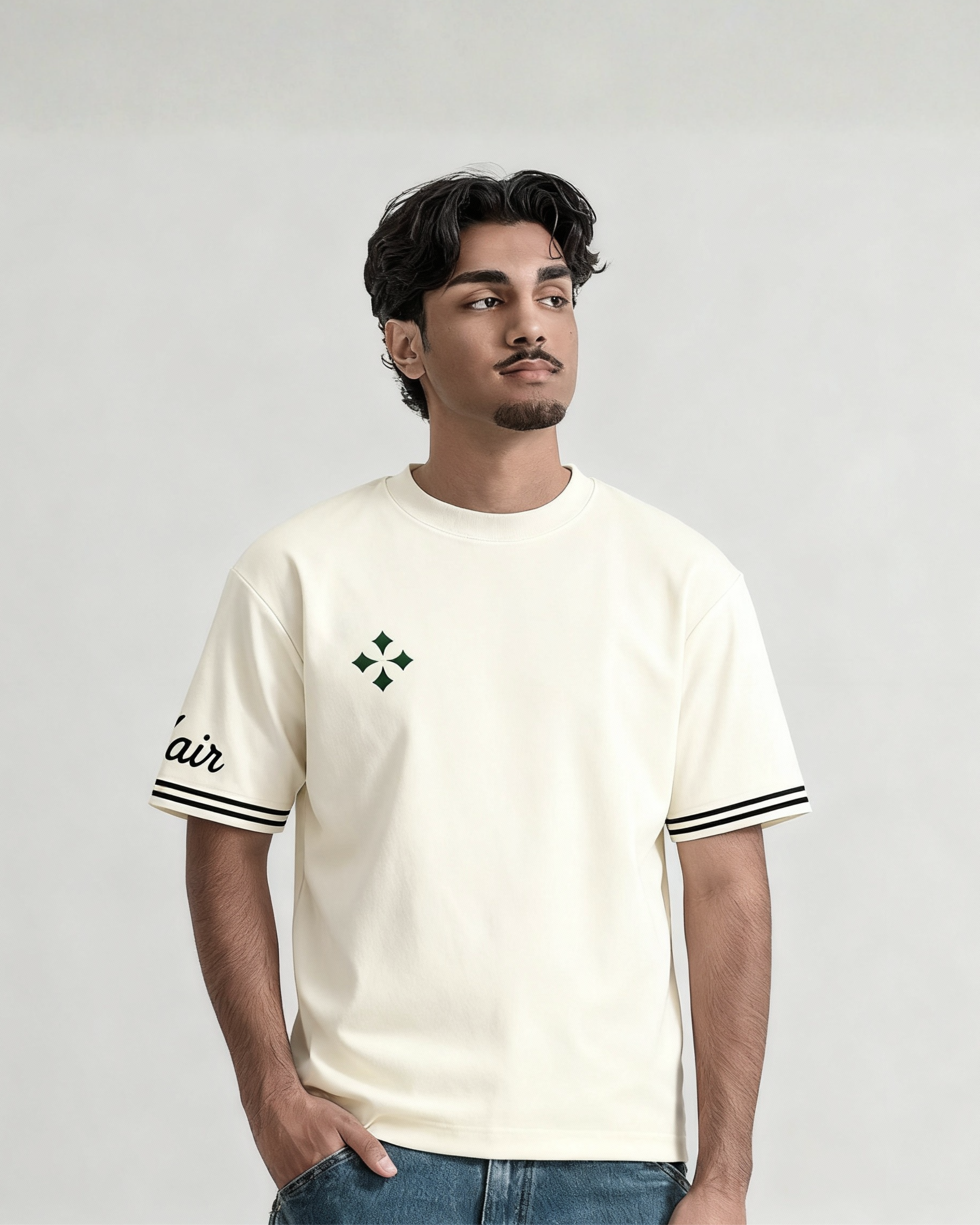 Zair Monogram Stitched T-Shirt