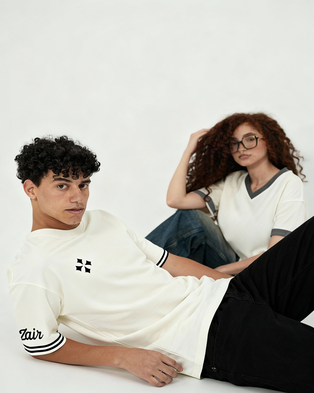 Zair Monogram Stitched T-Shirt